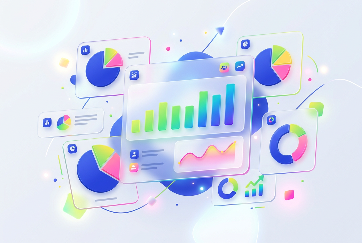 Ilustração de marketing digital e dashboards da Cabral Filho Studio